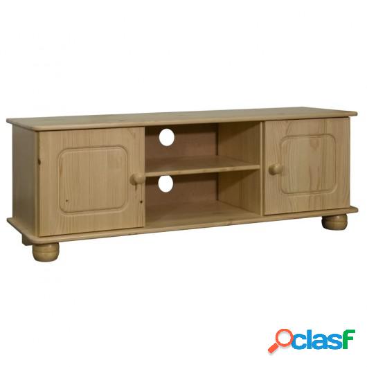 Mueble para TV de madera maciza de pino 115x29x40 cm