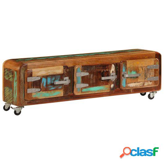 Mueble para la TV 120x30x37 cm madera maciza reciclada