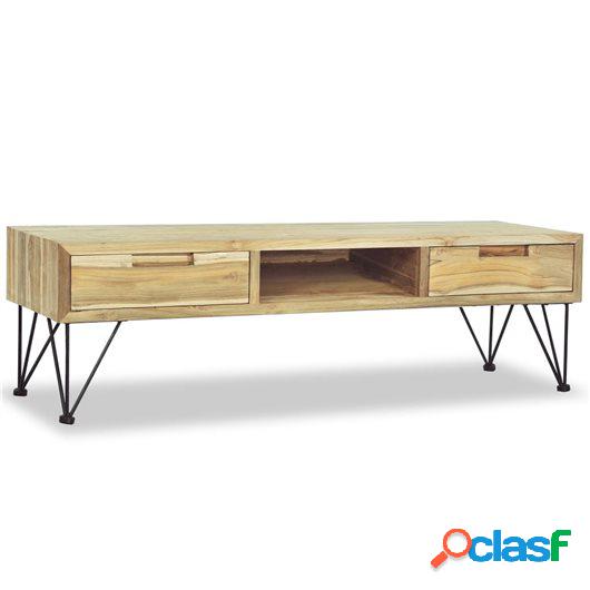 Mueble para la TV 120x35x35 cm de madera maciza de teca