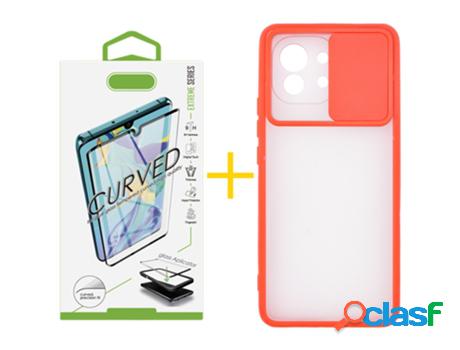 Pack 1 X Película de Vidrio Templado Curvado + Funda skyhe