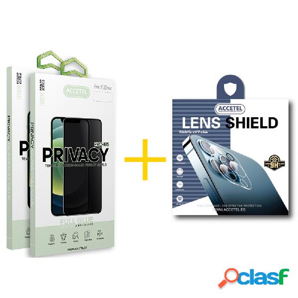Pack 2 X Película de Vidrio Templado Antiespía + Película