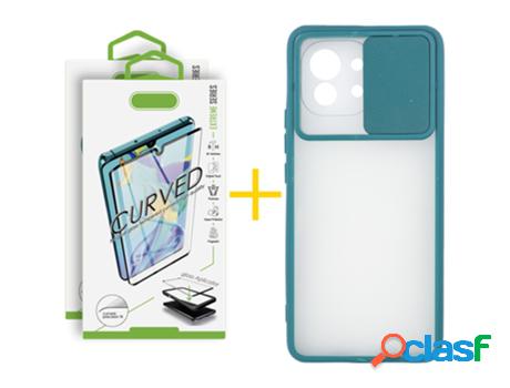 Pack 2 X Película de Vidrio Templado Curvado + Funda skyhe