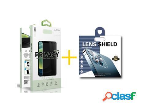 Pack Película de Vidrio Templado Antiespía + Película de