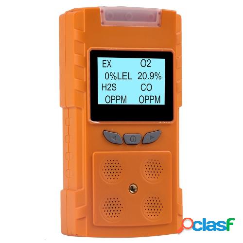 Pantalla LCD Detector de gases portátil multifuncional de