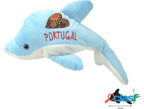 Peluche WILD PLANET Portugal Bordado Delfín Azul (35 x 12 x