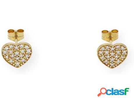 Pendientes JD, JEAN DUPUY Corazón con Diamantes (Oro -