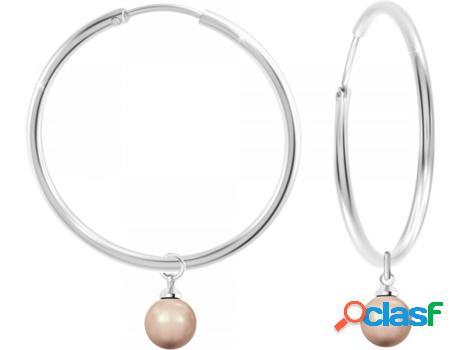 Pendientes SC_CRYSTAL (Acero - Beige - 6 mm)