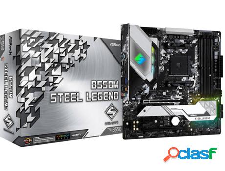 Placa Base ASROCK B550M Steel Legend (Socket AM4 - AMD B550