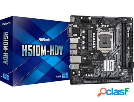 Placa Base ASROCK H510M-HDV (Socket LGA 1200 - Intel H510 -