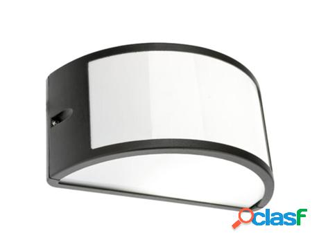 Plafón aplique ip44 1/2 luna abierto negro