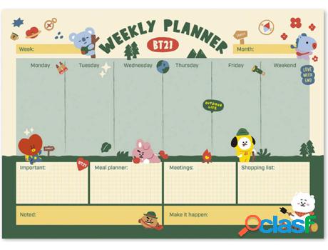 Planner Semanal BT21 Weekly Planner Pad (A3)