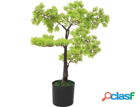 Planta Artificial VIDAXL Bonsái de Ciprés (Verde - 60 cm)