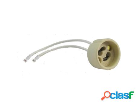 Portalamparas gu-10 ceramico para bombillas halogenas / led