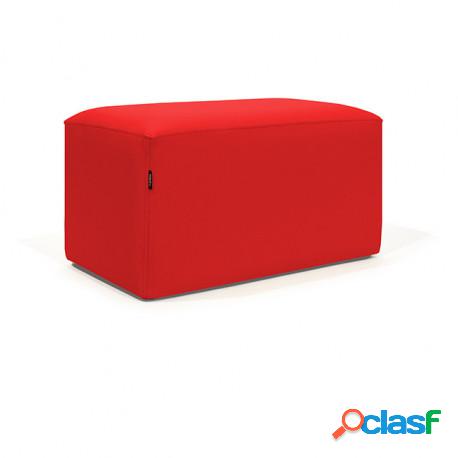 Puff Rectangular Cube 75x40 -náutico Rojo