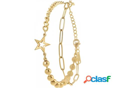 Pulsera SC_BOHEME (Acero - Dorado - 17cm)
