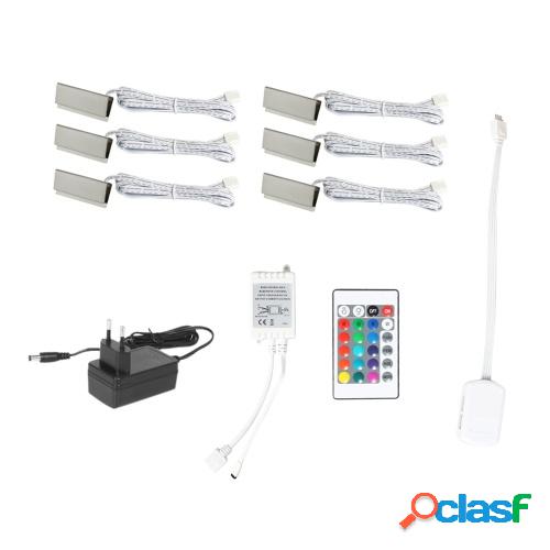RGB LED Clip en estante de vidrio Iluminación debajo del