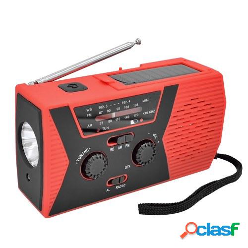 Radio de emergencia AM / FM y NOAA Radio de manivela con