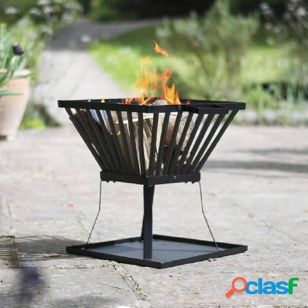 RedFire Brasero canasta Denver acero 39x39 cm negra 85015