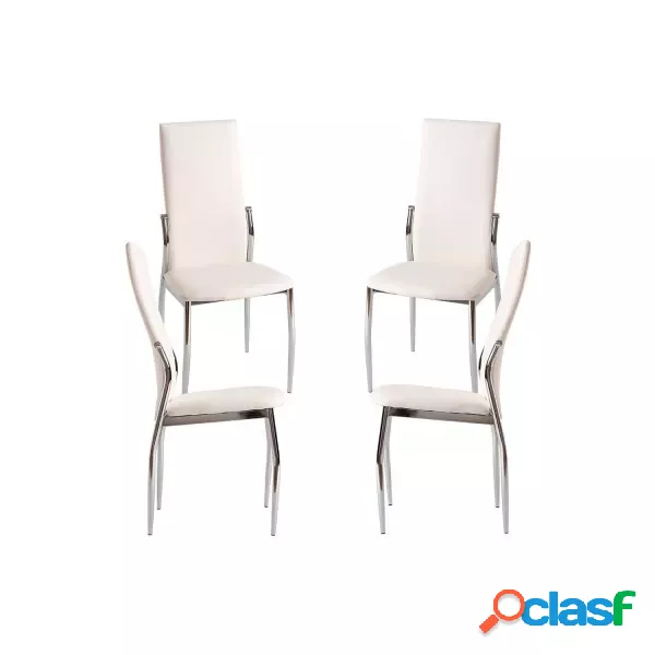 RegalosMiguel - Pack 4 Sillas Yeki - Blanco
