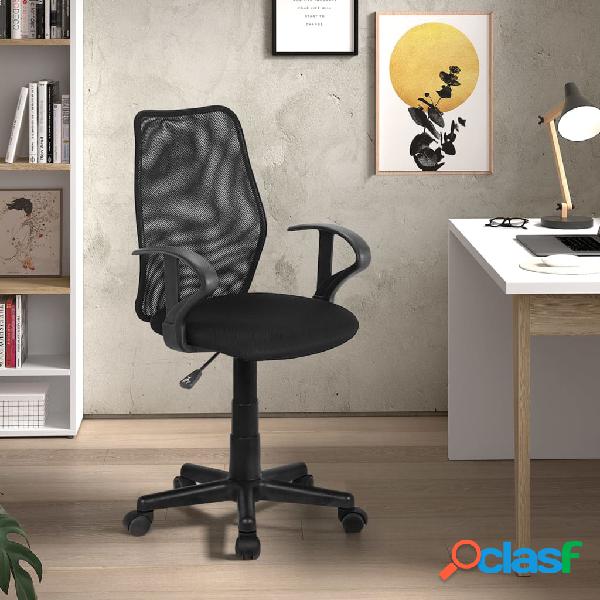 Rousseau Silla de oficina Job de poliéster negro