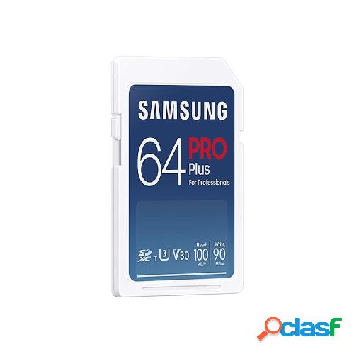 SAMSUNG 64GB PRO Plus Tarjeta SD de alta velocidad U3 V30