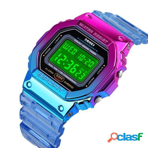 SKMEI Reloj deportivo digital para mujer Color de contraste