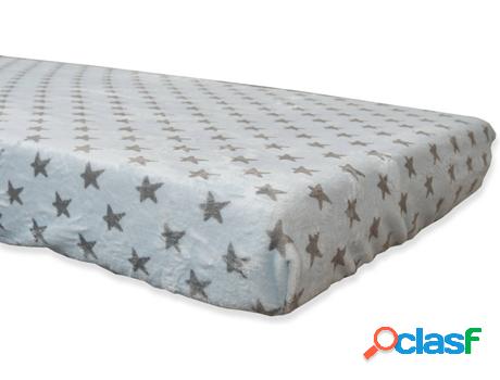 Sábana BABYLINE Coralina Celeste Estrellas Gris (120 x 60 x