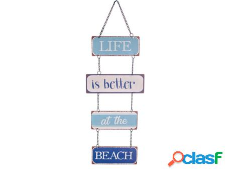 Signes Grimalt - Adorno Pared Beach Azul de Metal | Figura
