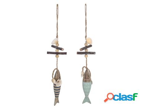 Signes Grimalt - Adorno Peces 2 Unidades Azul de Madera |