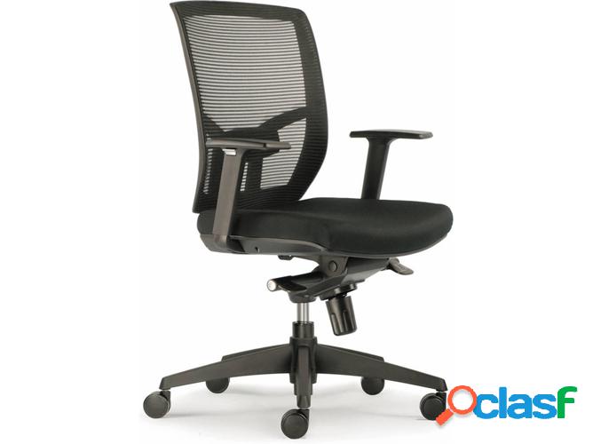Silla de Escritorio Operativa EUROMOF Chicago Negro (Malla)