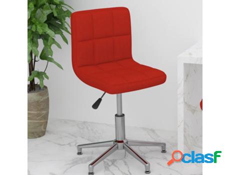 Silla de Escritorio Operativa VIDAXL Rojo (Sin Brazos - Piel