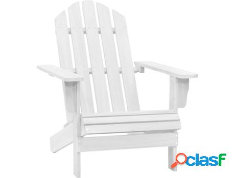 Silla de jardín VIDAXL Madera Blanca