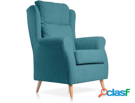 Sillón SUEÑOSZZZ Dulce (Turquesa - Madera y Tela -