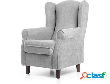 Sillón SUEÑOSZZZ Irene (Gris Plata - Madera y Tela -