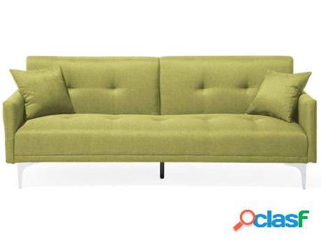 Sofá Cama BELIANI Lucan (Verde - Poliéster -84x190x78 cm)