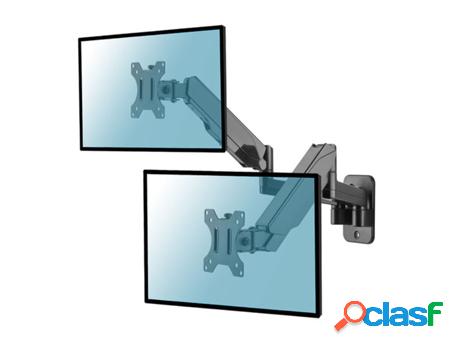 Soporte de pared ultra ajustable para 2 pantallas 17"-32"