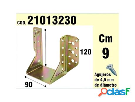 Soporte para madera alas exteriores bicromatado 90 mm.