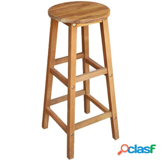 Taburetes de cocina 2 uds madera maciza de acacia 34x34x76