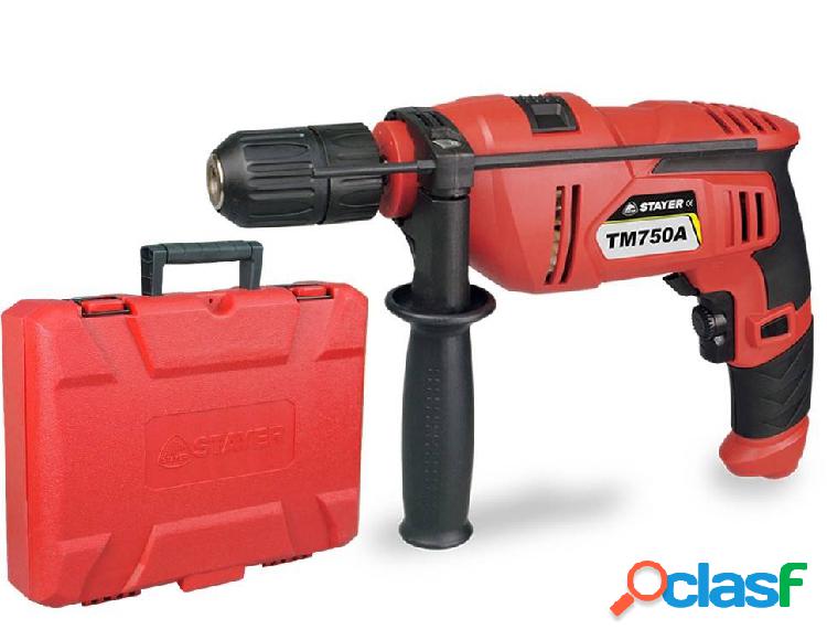 Taladro Percutor 850W Reversible Sin Llave Maletin 13 Mm Tm