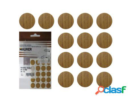 Tapatornillos adhesivos roble (blister 20 unidades)