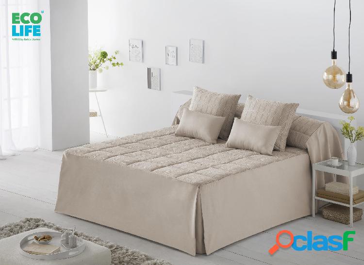Tejidos J.V.R. Colcha Edredón Modelo Kim - Beige / Cama 90