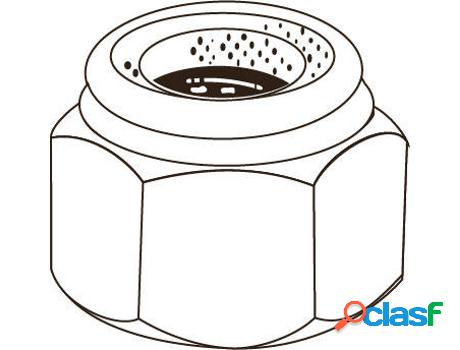 Tuerca Hexagonal de Seguridad con Arandela Plastica- Rosca