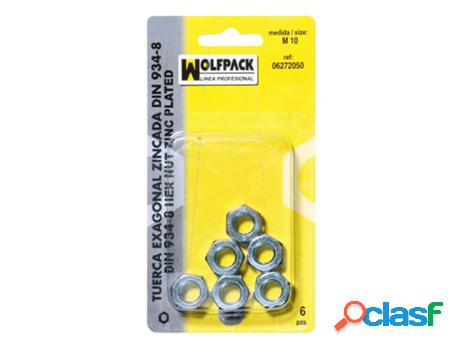 Tuerca hexagonal zincada din934 m08 (10 piezas)