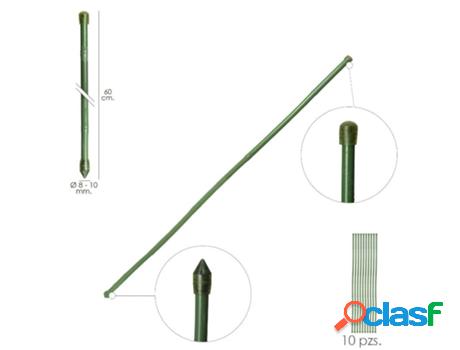 Tutor varilla bambú plastificado ø 8 - 10 mm. x 60 cm.