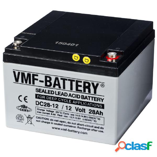 VMF Batería de ciclo profundo AGM DC28-12, 12 V, 28 Ah