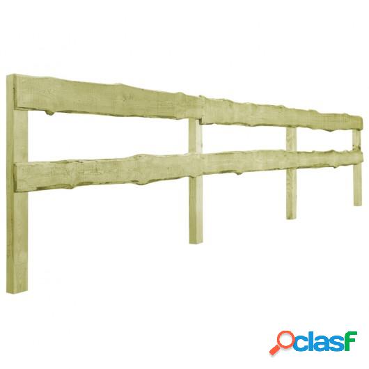 Vallas de jardín 2 travesaños 3 uds madera pino FSC 510x90