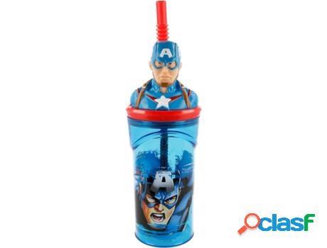 Vaso CAPITÁN AMÉRICA Azul (360 ml)