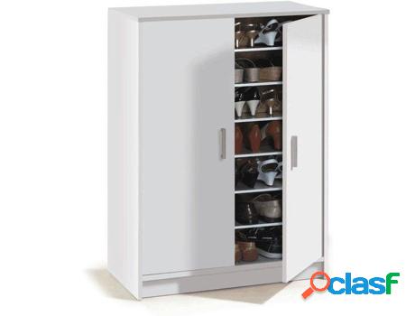 Zapatero HABITDESIGN Basic Wide (Blanco - Melamina - 75 x