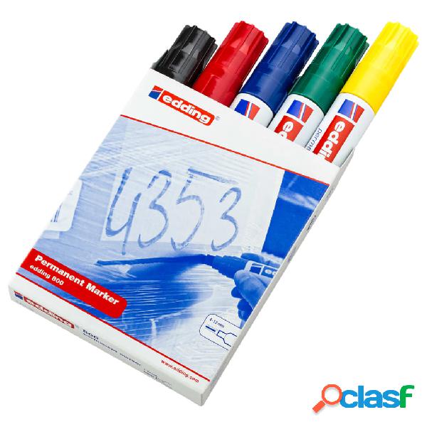 edding Rotuladores permanentes 5 unidades multicolor 800