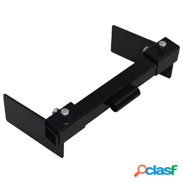 vidaXL Adaptador quitanieves para cortacésped negro